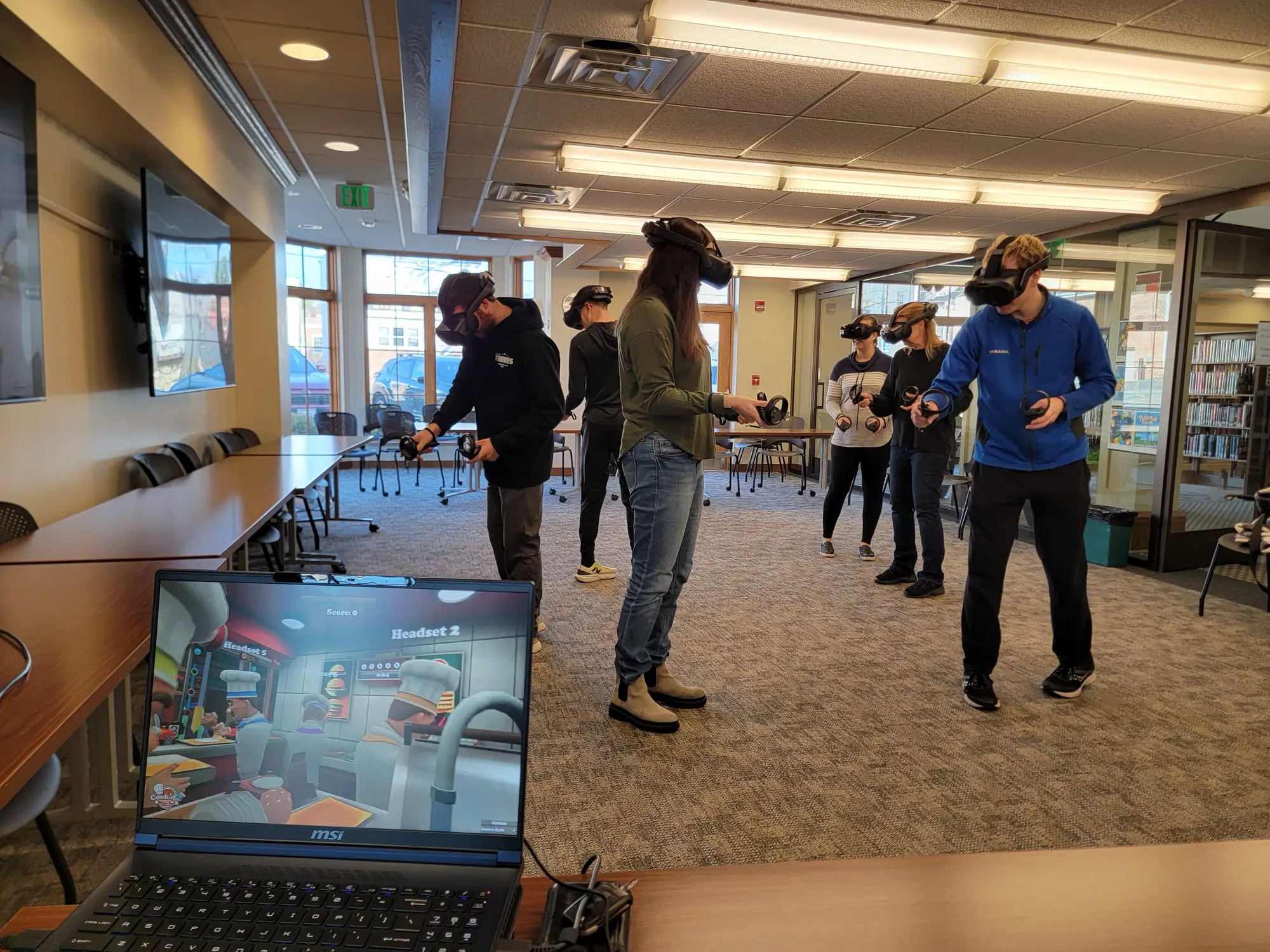 Library cooked up group vr experience